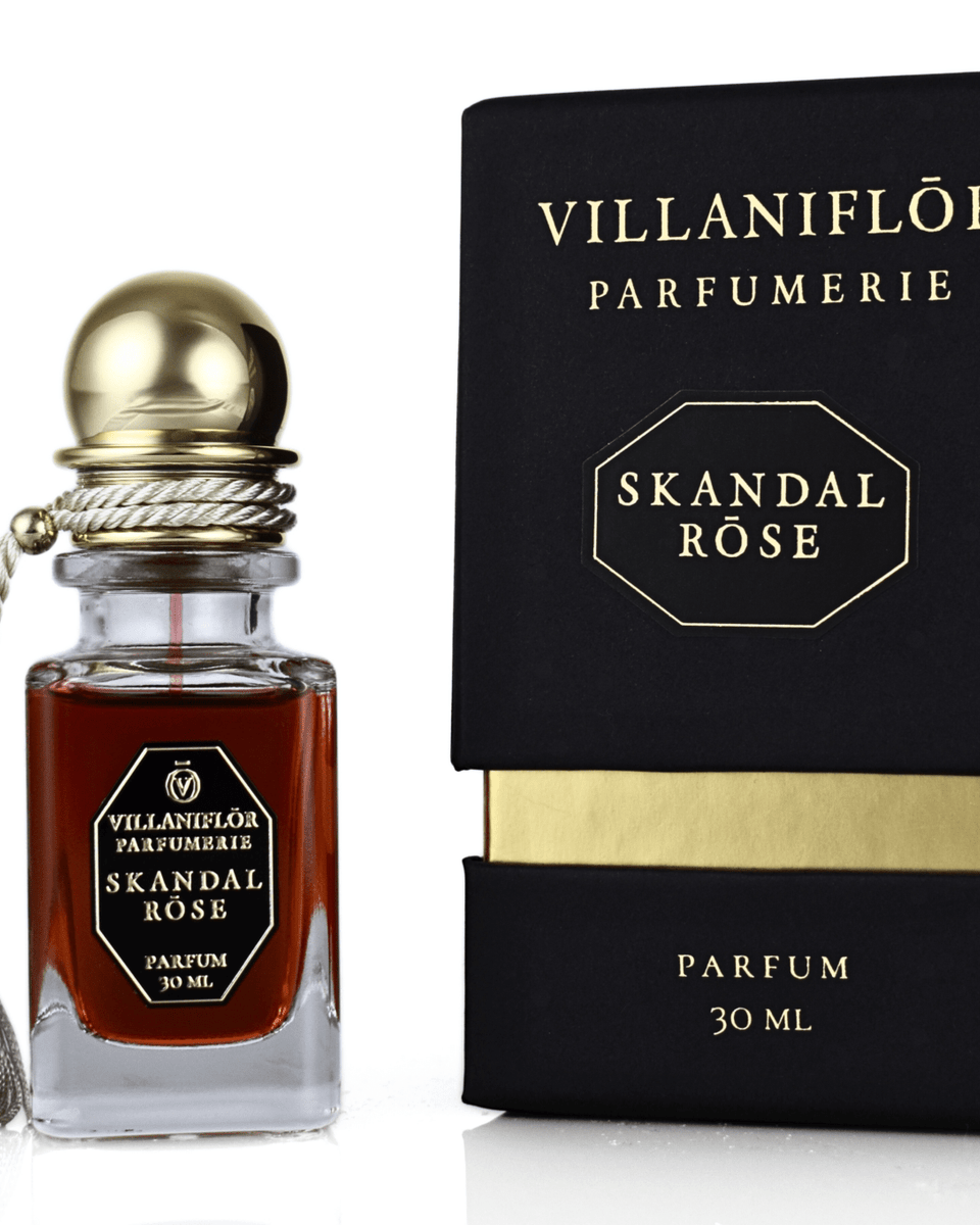 Villaniflōr Skandal Rōse Parfum - Stéle