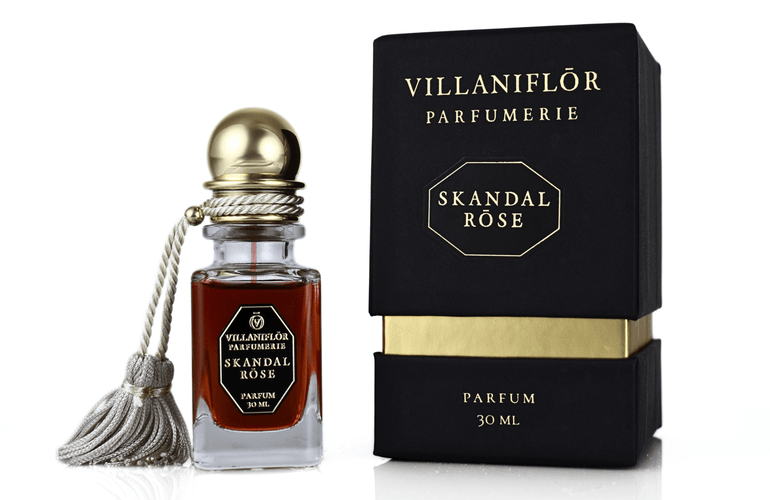 Villaniflōr Skandal Rōse Parfum - Stéle
