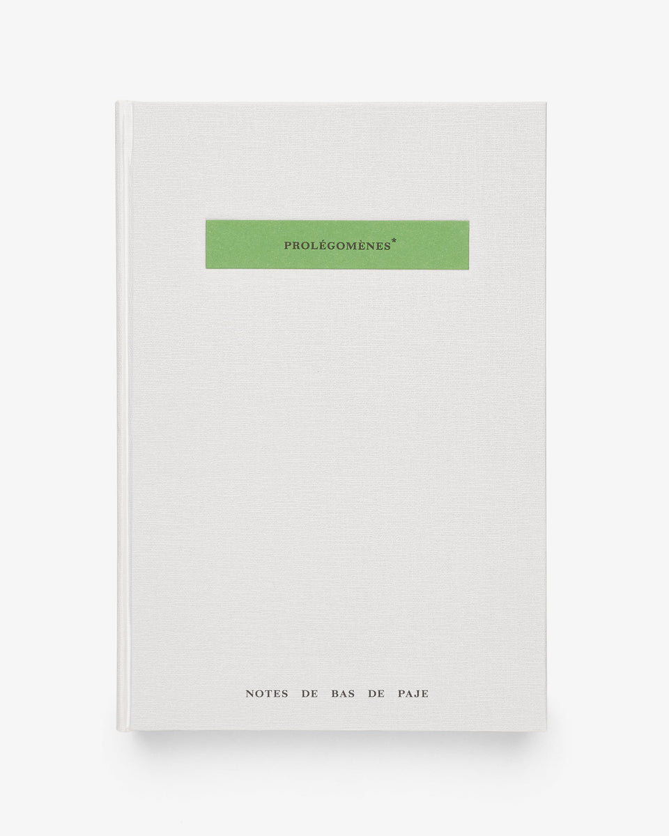 Notes De Bas De Paje Prolégomènes¹ Extrait De Parfum - Stéle